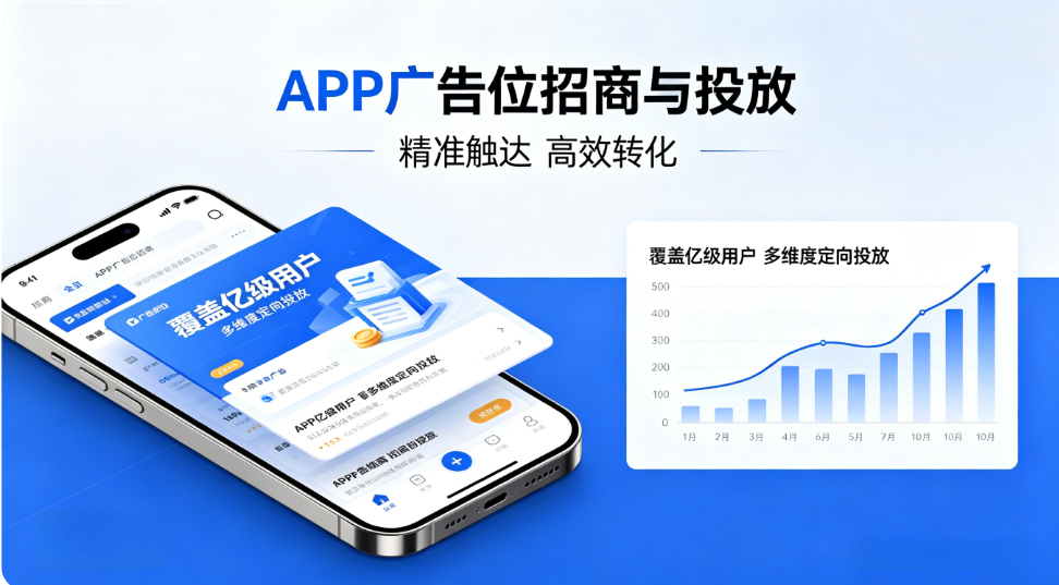 提供APP广告位招商与投放服务