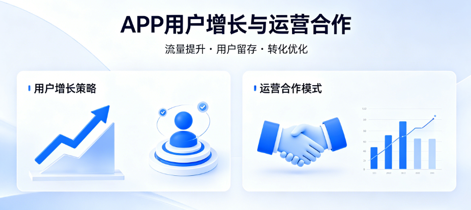 提供APP用户增长与运营合作服务